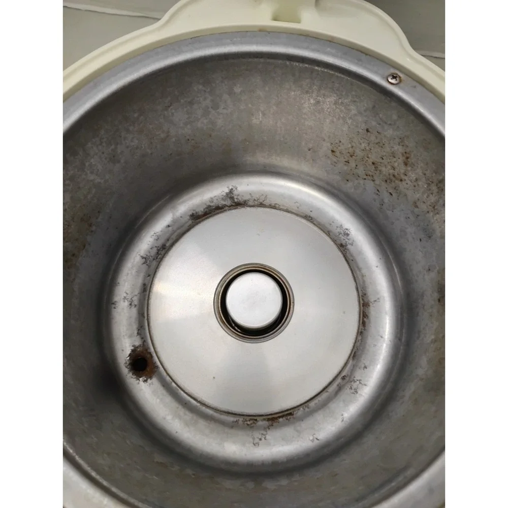 Vintage Zojirushi Rice Cooker 5 Cup NFR-1003 White Floral Spoon Holder Test Work